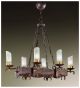 Gladiatore Design Rectangular Chandelier Made From Hand Hammered Metal