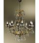 Settecento Design 8 Light Chandelier with Crystal Decoration