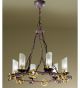 Gladiatore Design Chandelier Made From Hand Hammered Metal And Rings