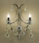 Settecento Design Wall Light with Metal Leaf Details