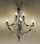 Dark Framed Settecento Design Wall Light with Leaf Details