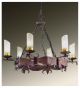Gladiatore Design 6 Light Chandelier Made From Hand Hammered Metal