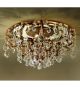 Specchio Design Flush Fitting Chandelier with Golden Leaf Details