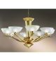 Piramide Design Chandelier In a Gold Leaf Finish & Blown Glass