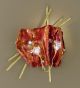 Musica Design red and gold wall lamp with Swarovski crystal details