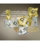 Musica Design silver and gold wall lamp with Swarovski crystal details