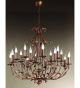 Barocco Collection Chandelier with Curling Leaf Detail
