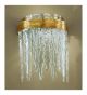 Stalattite Design Curved Wall Lamp with Ice Effect Glass