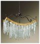 Stalattite Design Curved Chandelier with Ice Shard Effect Glass