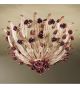 Accuracy Design flush chandelier that has rose details.