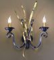 Fiamme Design Black Frame wall lamp with gold details