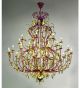 Accuracy Design Chandelier is precisely detailed with gold leaves