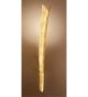 Virgola design short metal wall lamp that in decorated is gold leaf and silver leaf