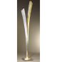 Virgola design metal floor lamp that in decorated in gold leaf and silver leaf