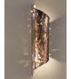 Fuoco design cylinder shape metal sheet wall lamp with cut details made using flame
