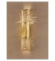 Forme design metal wall light that has drill & flame cut details