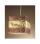 Forme design square metal chandelier that has drill & flame cut details