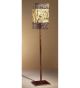 Forme design square metal floor lamp that has drill & flame cut details