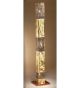 Forme design square metal tower floor lamp that has drill & flame cut details