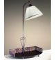 Caronte design curved tray hand worked metal floor lamp