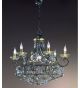 Menta Design Hand Made Chandelier with Floral Crystal Detail