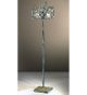 Menta Design Hand Made Floor Lamp with Floral Crystal Cetail