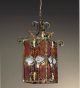 Dec?Design metal lantern hand bent chandelier with murano glass details