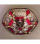 Dec?Design metal flush chandelier with murano glass details