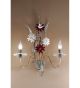 Nontiscordardime design murano glass & hand forged roses wall light