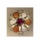 Dec?Design metal flush wall light with murano glass details