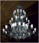 Iron frame tiered 48 light rustic chandelier