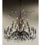 Accuracy Design chandelier with crystal drop and leaf details