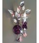 Foresta Design Colourful Wall Light with Leaf Detail and Crystal Drops