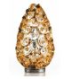 Blown Design Bent Iron and Blown Glass Table Lamp 