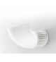 Braided Design Blown Glass and Wicker Frame Wall Light
