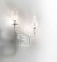 Fifty Design Worked Metal and Prism Glass 2 Light Wall Lamp