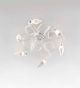 Fifty Design Worked Metal and Glass Flush Fitting Chandelier