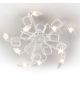 Fifty Design Worked Metal Flush Fitting 10 Light Chandelier