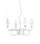 Fifty Design Worked Metal and Prism Glass 4 Light Chandelier
