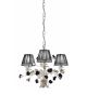 Paris Design Chrome Framed Chandelier with Black Shades