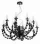 Trimming Design Chandelier with Black Roses