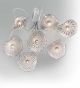 Fireworks Design Blown Glass 7 Light Flush Chandelier
