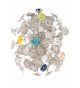 Fireworks Design Blown Glass 81 Light Chandelier