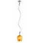 Bud Design Blown Glass and Silver Metal Pendant