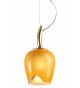 Bud Design Bown Glass and Gold Metal Pendant