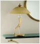 Piramide design gold leaf finish and blown glass table lamp