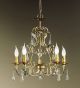 Villa Design Gold Chandelier with Crystal Drops