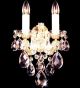 Crystal Wall Light with Hanging Crystal