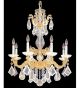Gold Metal & Clear Crystal Tiered Elegant Chandelier