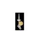 Hand Crafted Wall Light with Hanging Crystal